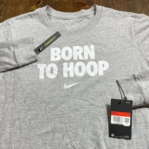 Nike Born to Hoop Basketball T-Shirt Womens Large Long Sleeve Gray New Tags